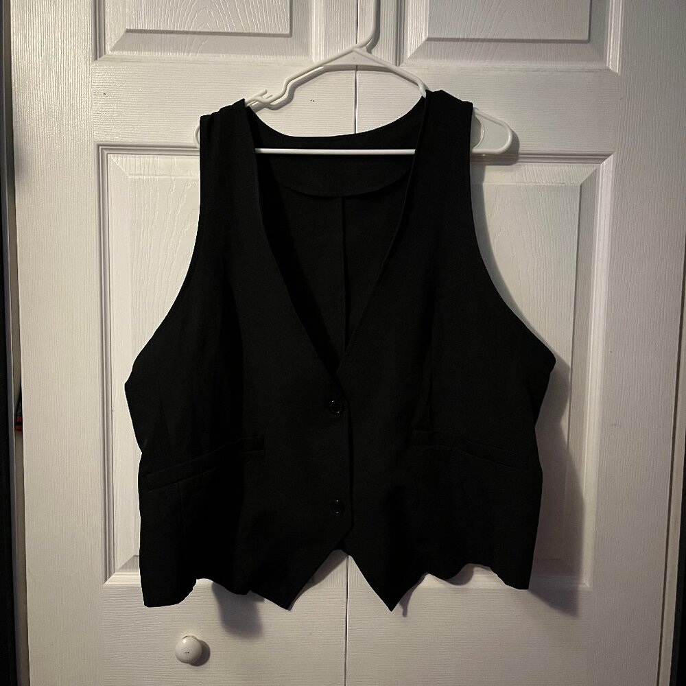 4XL Formal Black Vest